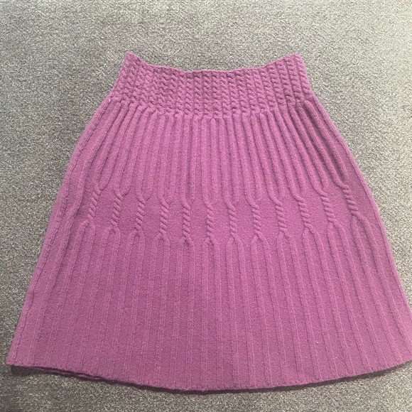 Anthropologie Far Away From Close Purple Knit Sweater Skirt Size S - Picture 4 of 4